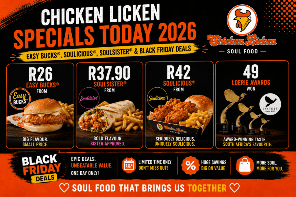 chicken licken specials