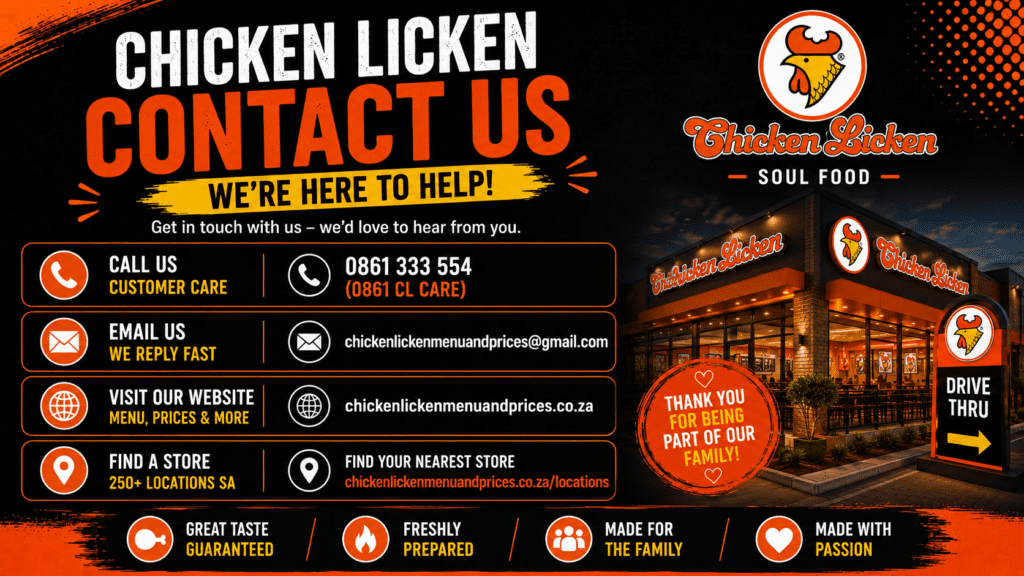 Contact Chicken Licken Menu and Prices